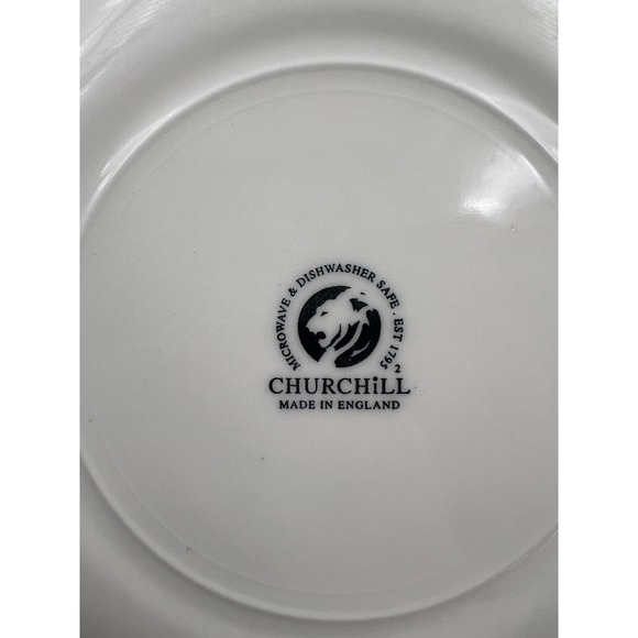 Churchill England blue willow pattern china salad plates set  VTG Churchill Blue Willow Pattern Salad Plates England Chinoiserie 8\